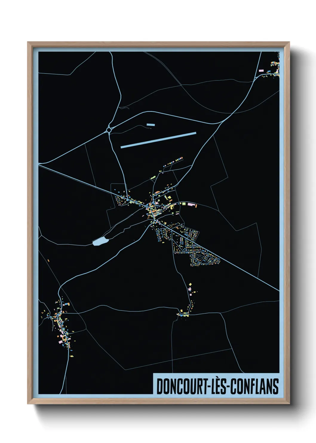 Une affiche de carte sur Doncourt-lès-Conflans
