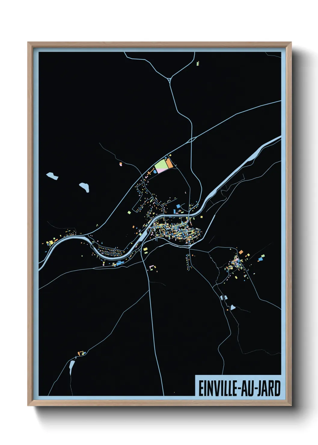 Une affiche de carte sur Einville-au-Jard