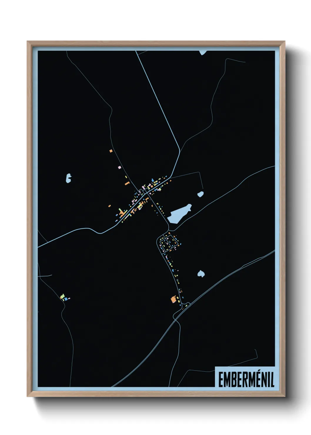 Une affiche de carte sur Emberménil