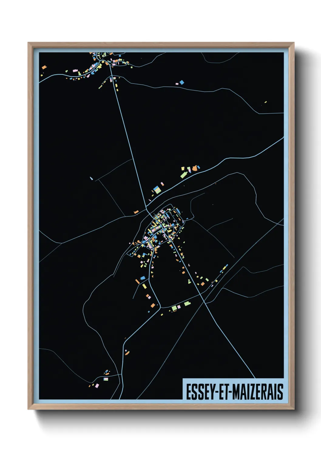 Une affiche de carte sur Essey-et-Maizerais