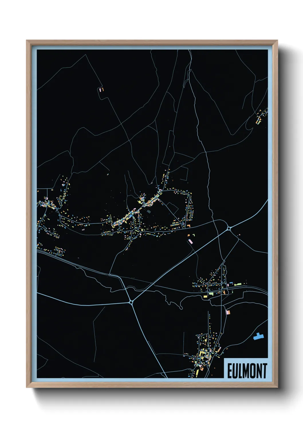 Une affiche de carte sur Eulmont