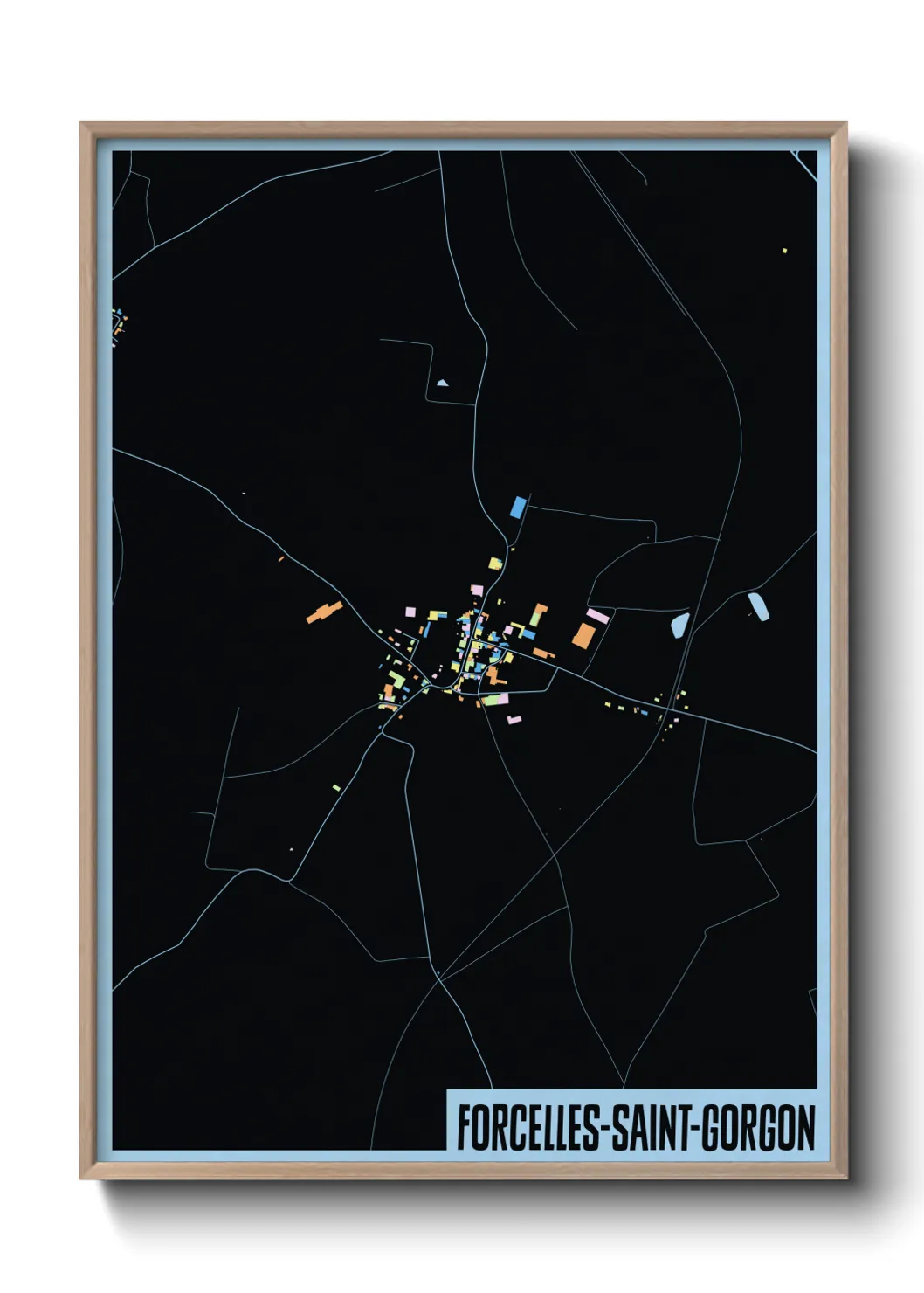 Un poster carteForcelles-Saint-Gorgon