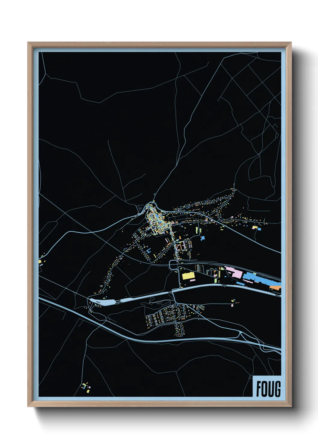 Une affiche de carte sur Foug