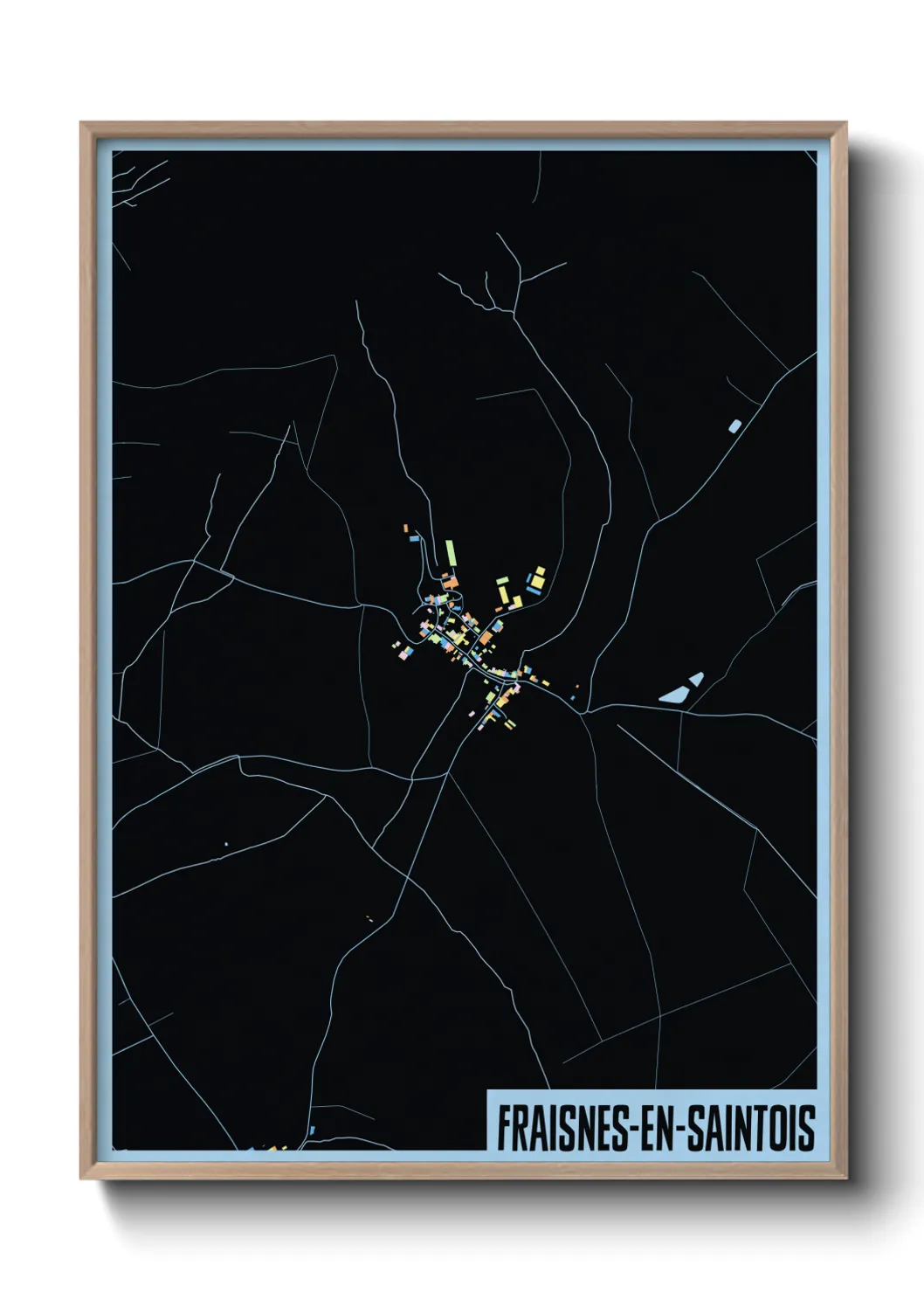 Une affiche de carte sur Fraisnes-en-Saintois