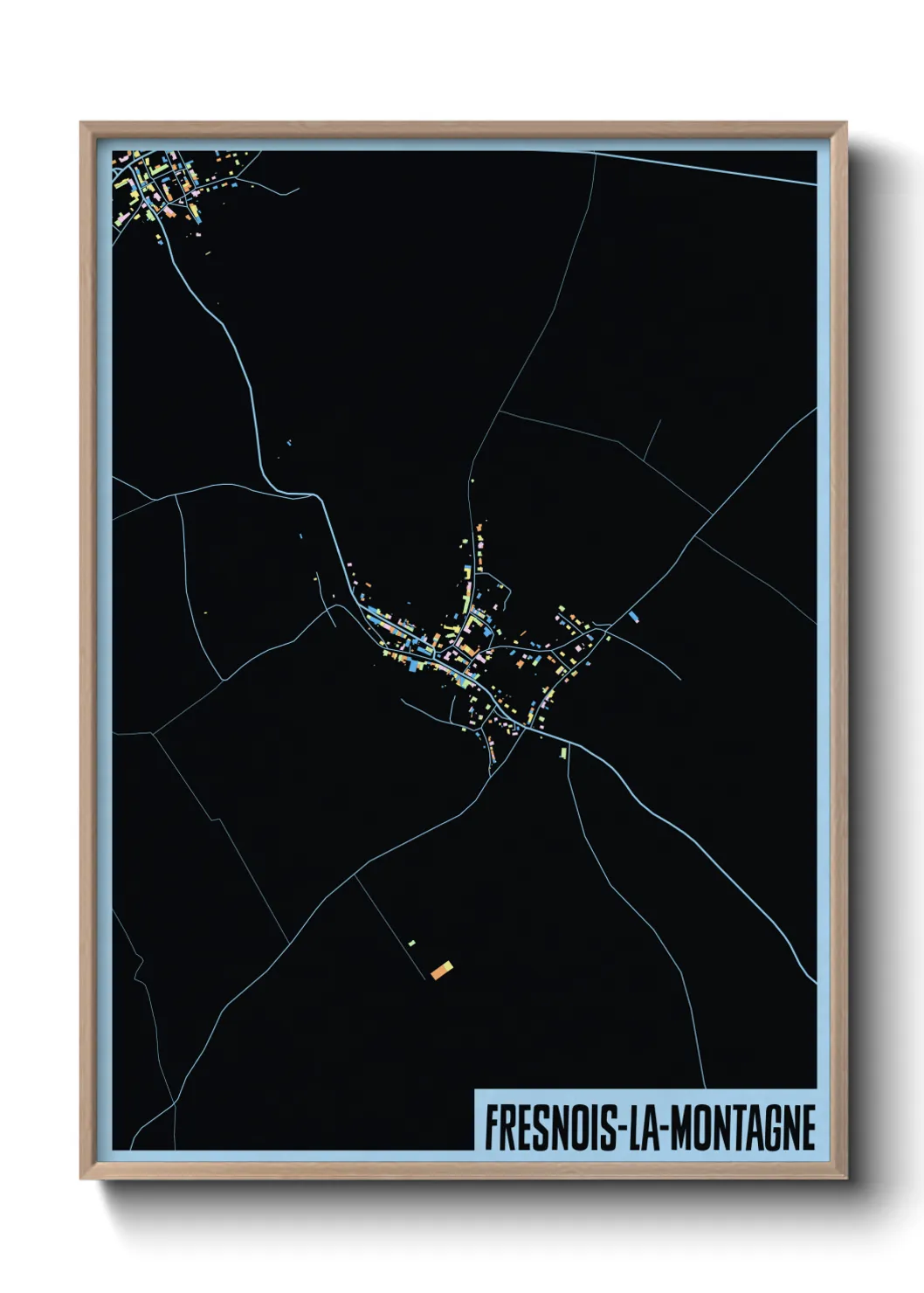 Une affiche de carte sur Fresnois-la-Montagne