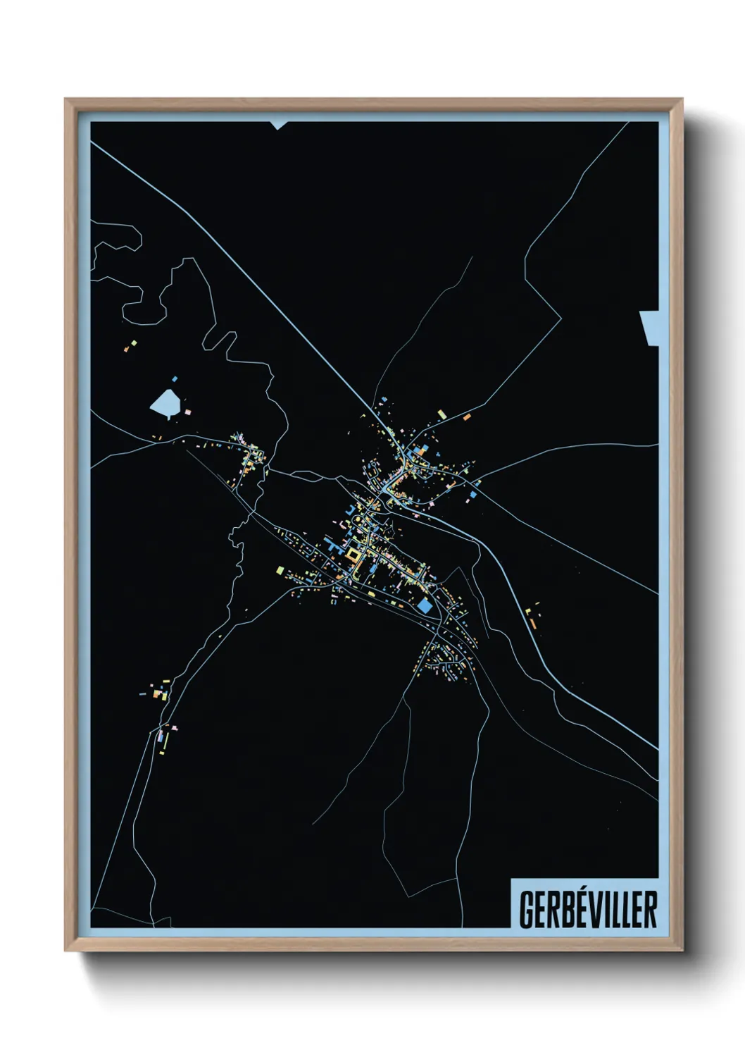 Une affiche de carte sur Gerbéviller