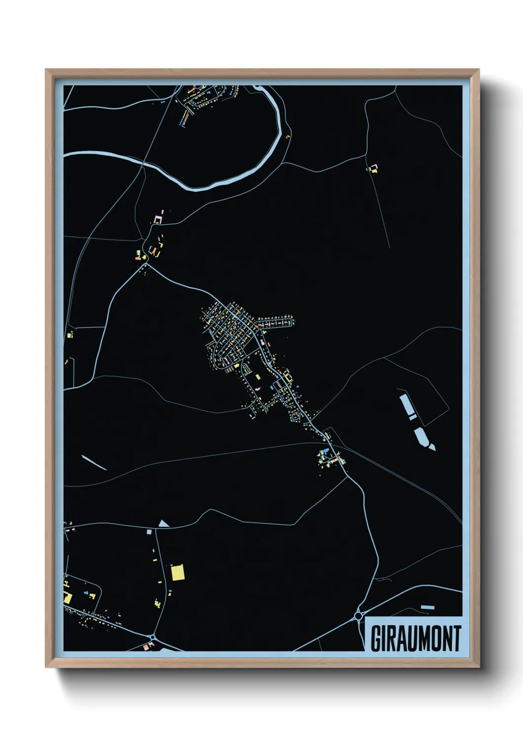 Une affiche de carte sur Giraumont