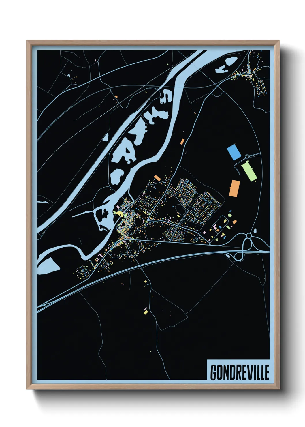 Une affiche de carte sur Gondreville