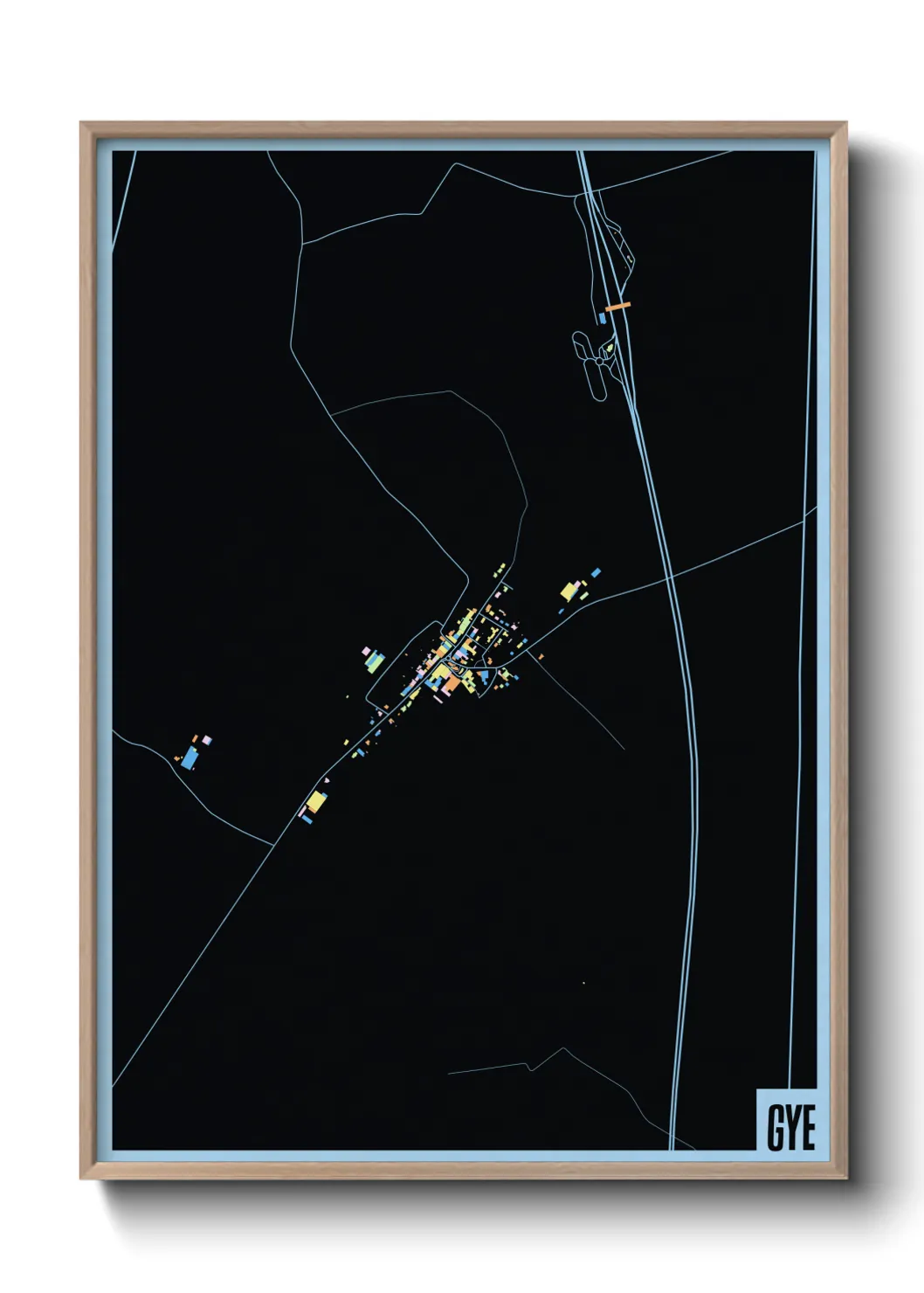 Une affiche de carte sur Gye