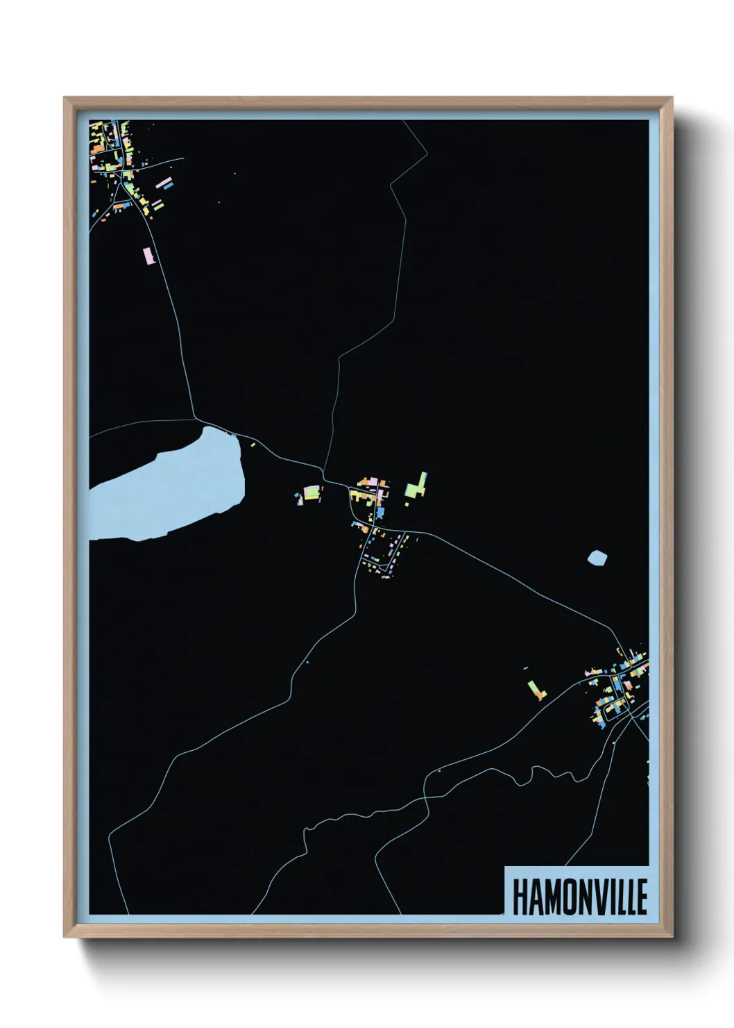 Une affiche de carte sur Hamonville