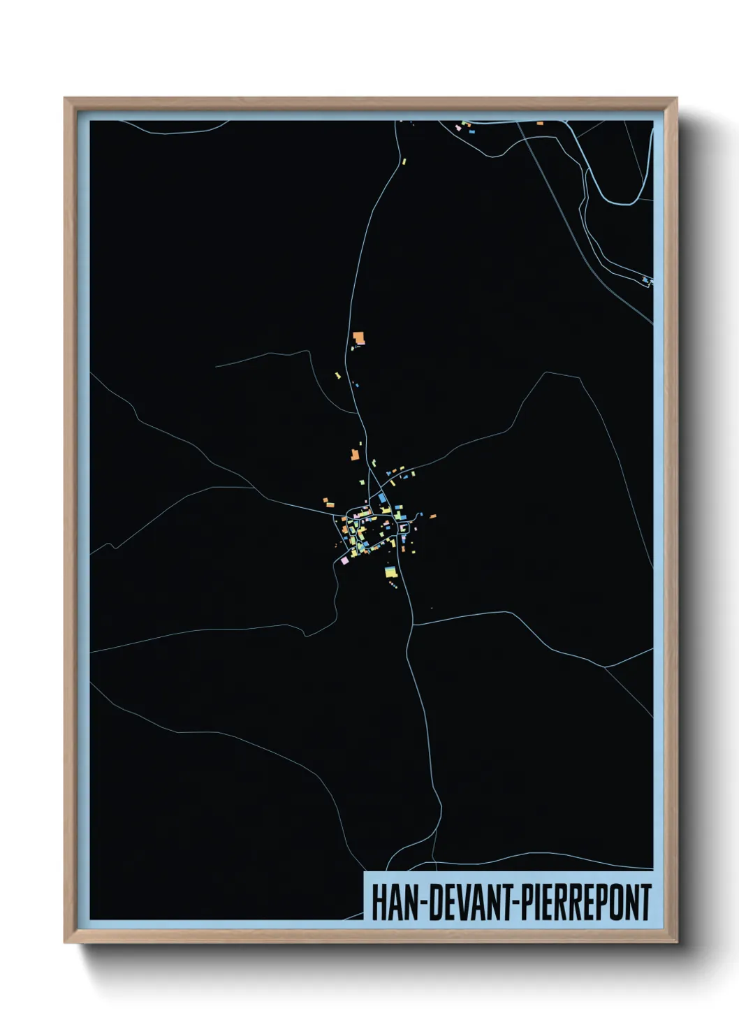 Une affiche de carte sur Han-devant-Pierrepont