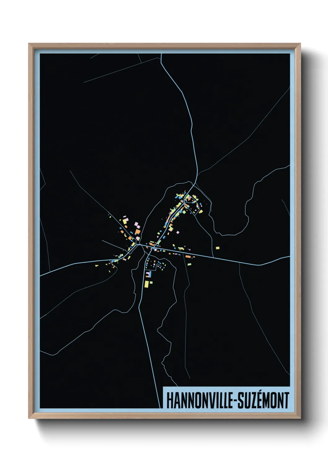 Une affiche de carte sur Hannonville-Suzémont