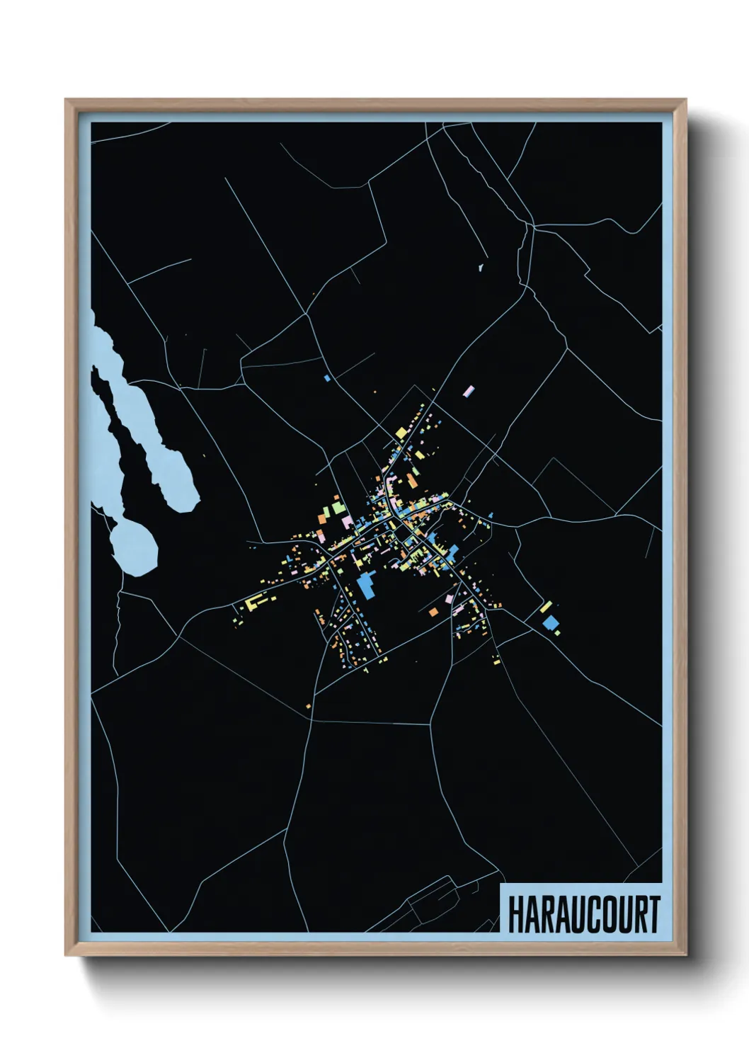 Une affiche de carte sur Haraucourt