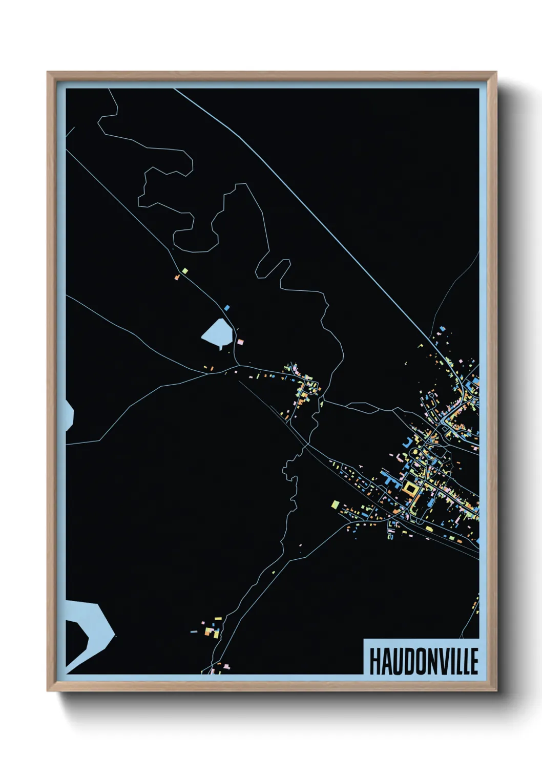 Une affiche de carte sur Haudonville