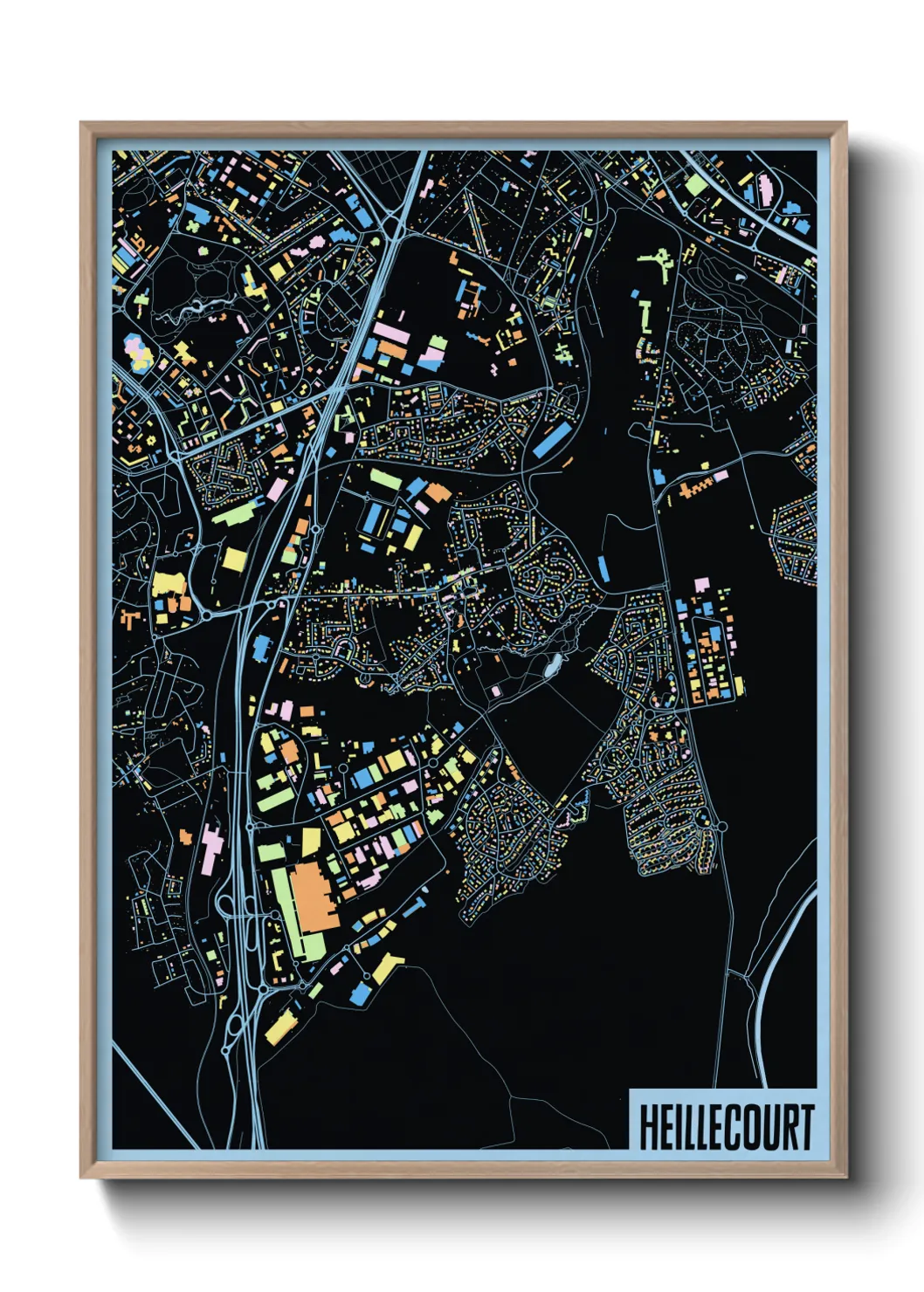 Une affiche de carte sur Heillecourt