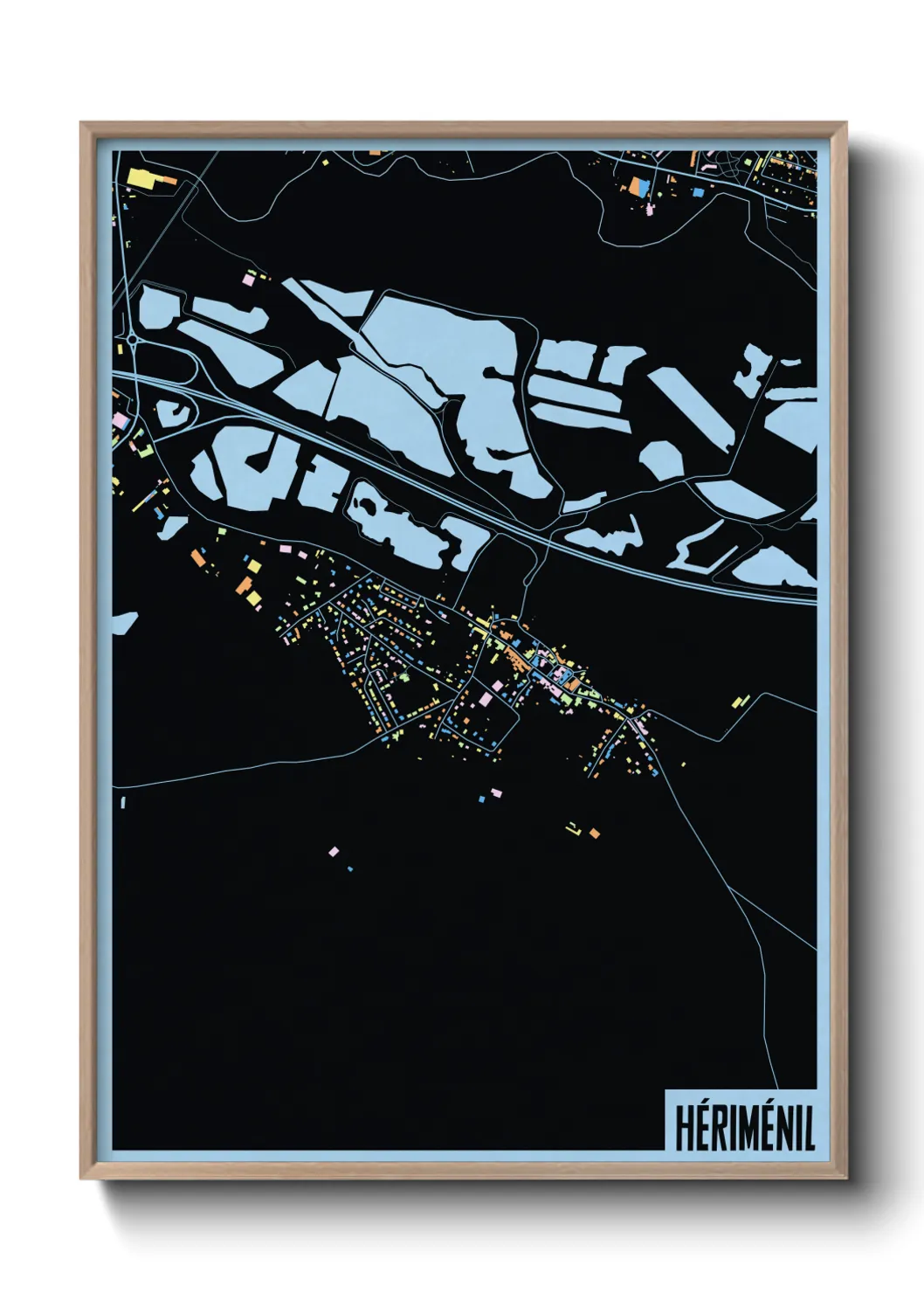 Une affiche de carte sur Hériménil