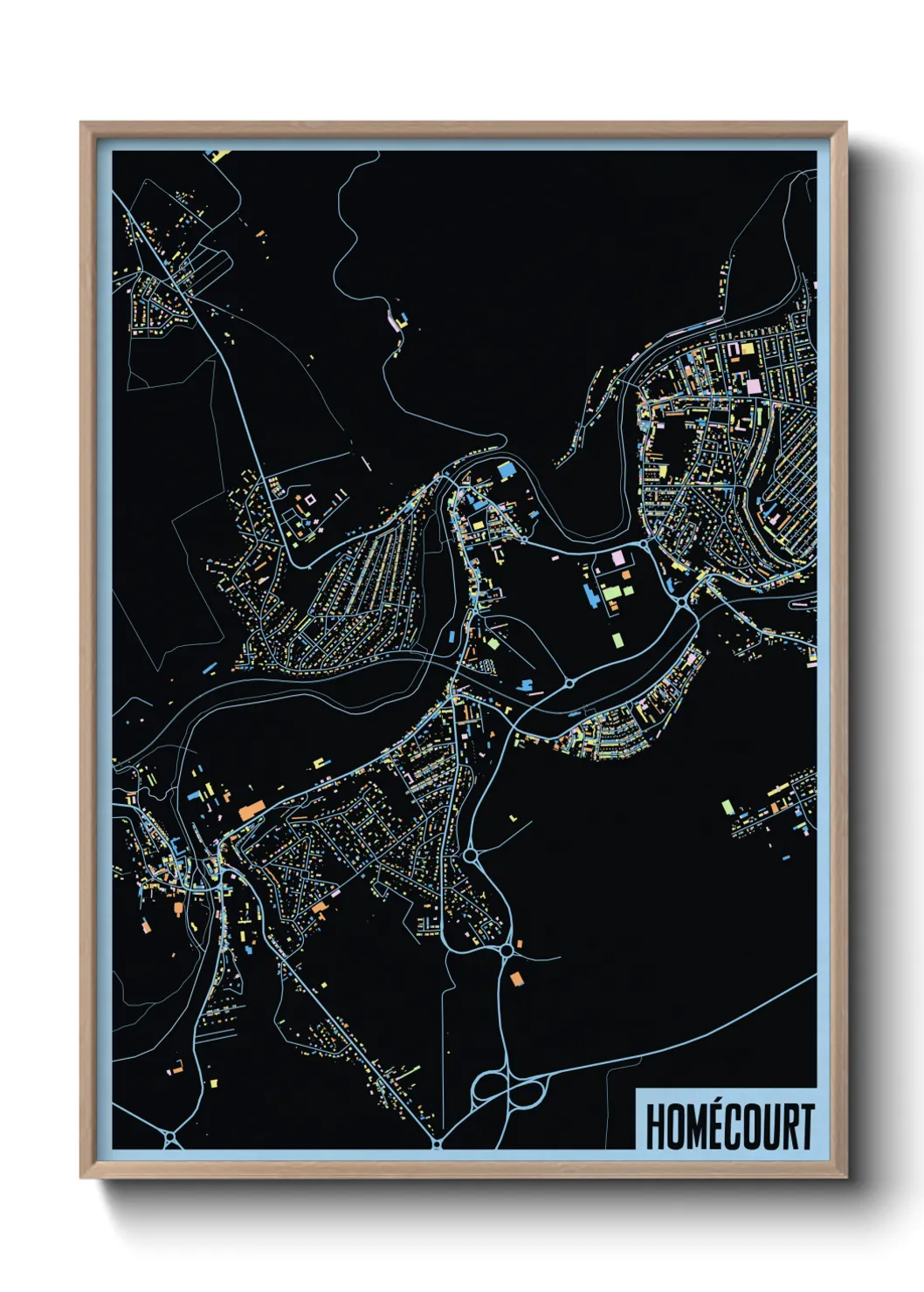 Une affiche de carte sur Homécourt