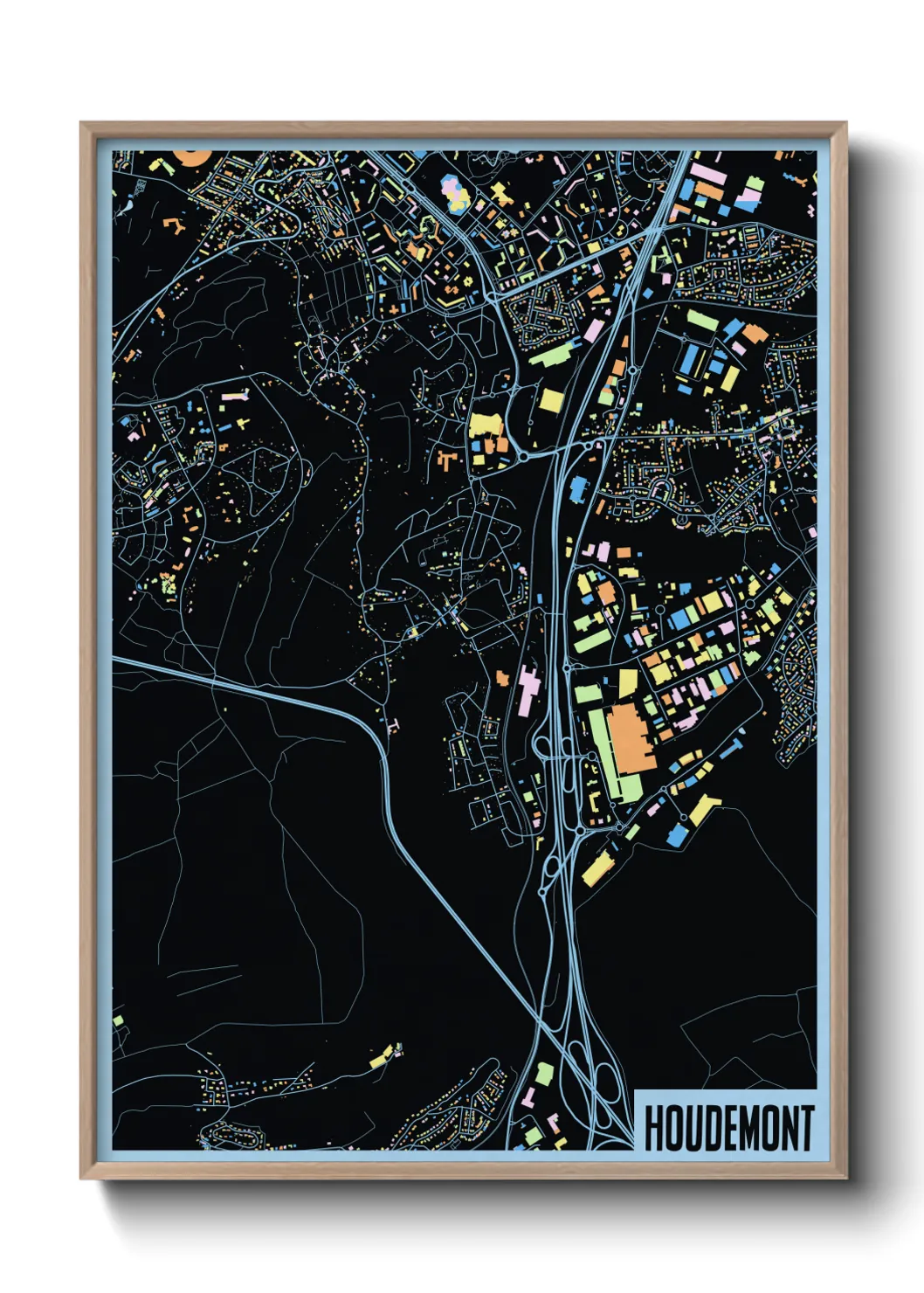Une affiche de carte sur Houdemont