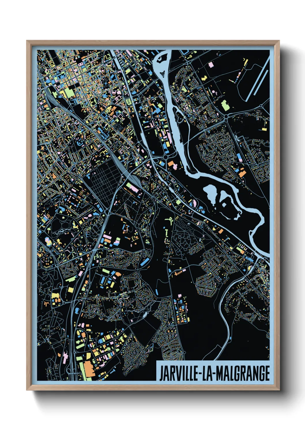 Une affiche de carte sur Jarville-la-Malgrange