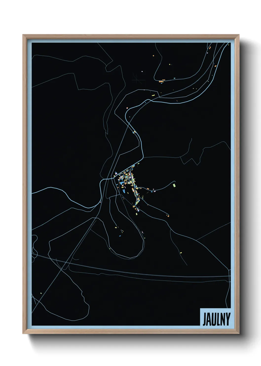 Une affiche de carte sur Jaulny