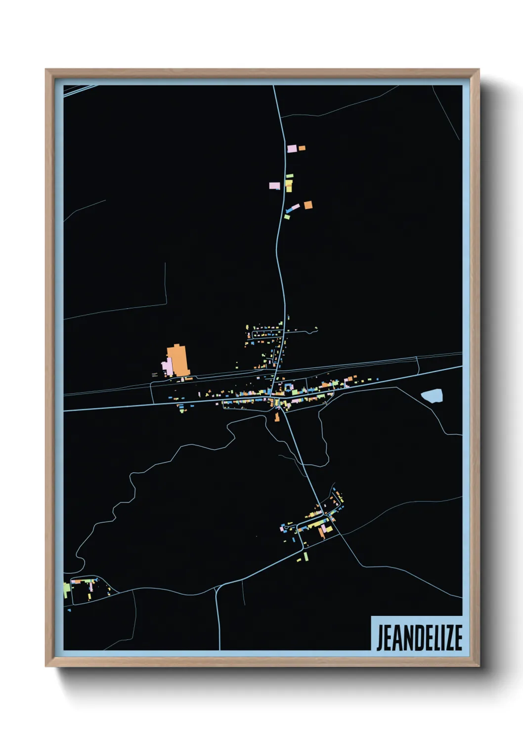 Une affiche de carte sur Jeandelize