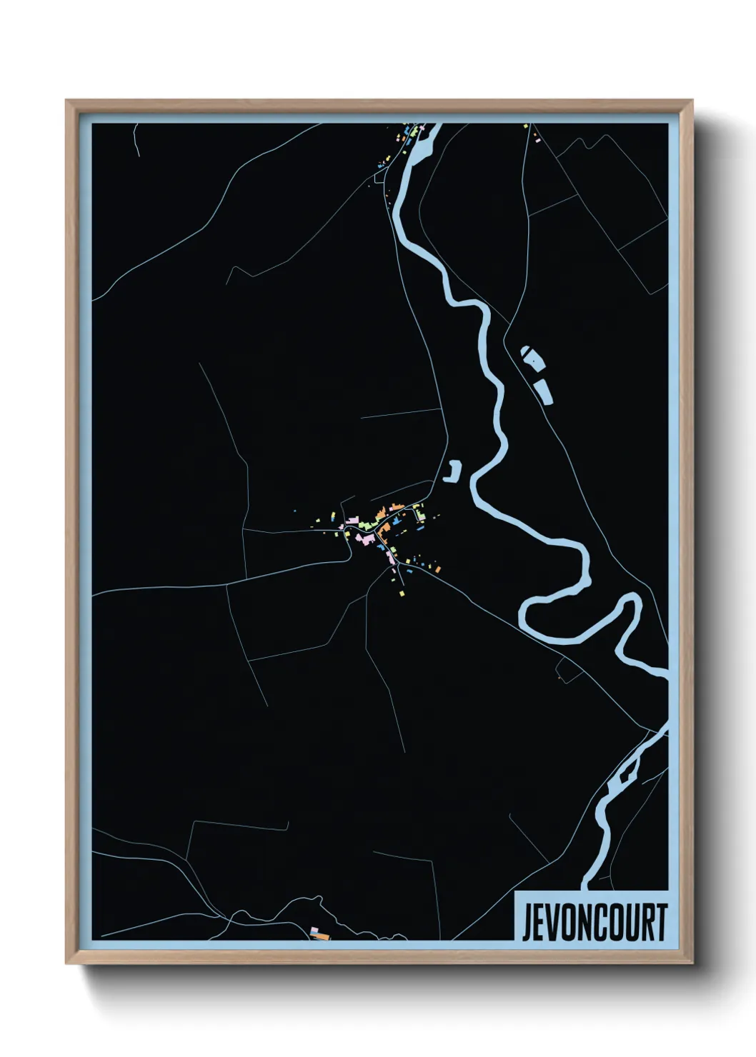 Une affiche de carte sur Jevoncourt