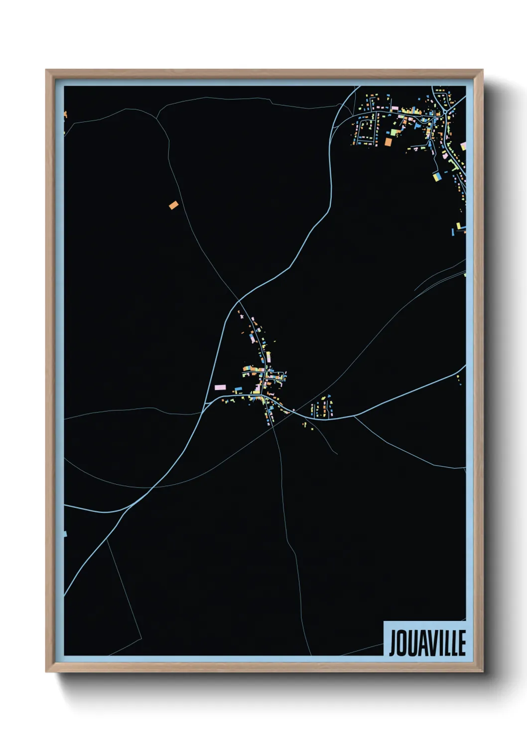 Une affiche de carte sur Jouaville