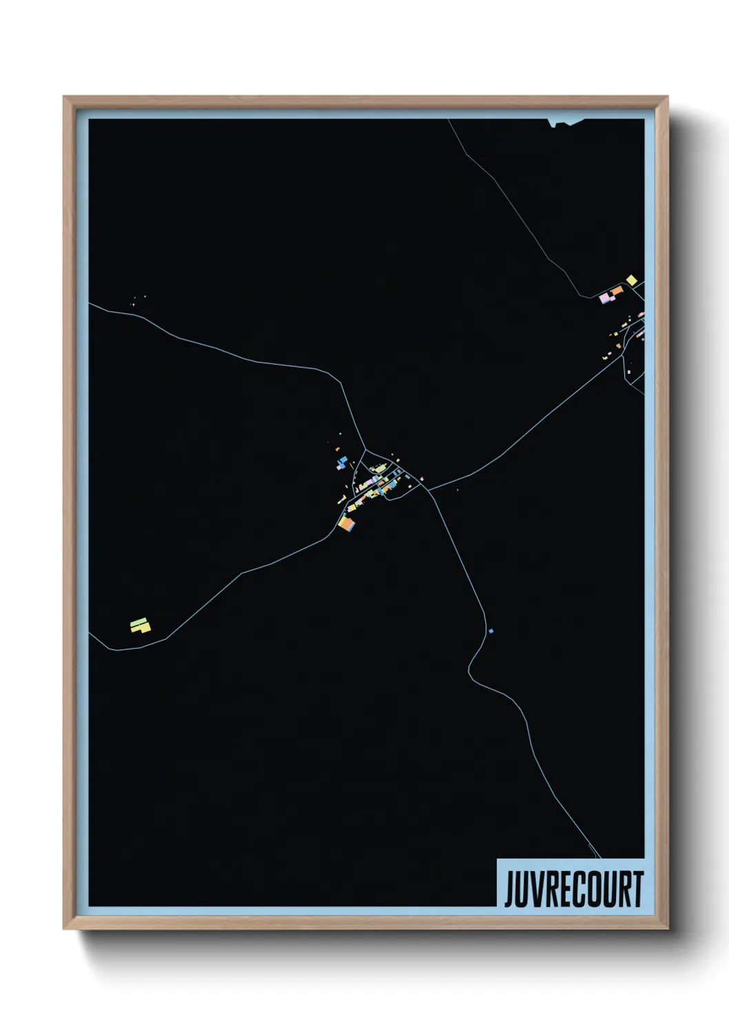 Une affiche de carte sur Juvrecourt