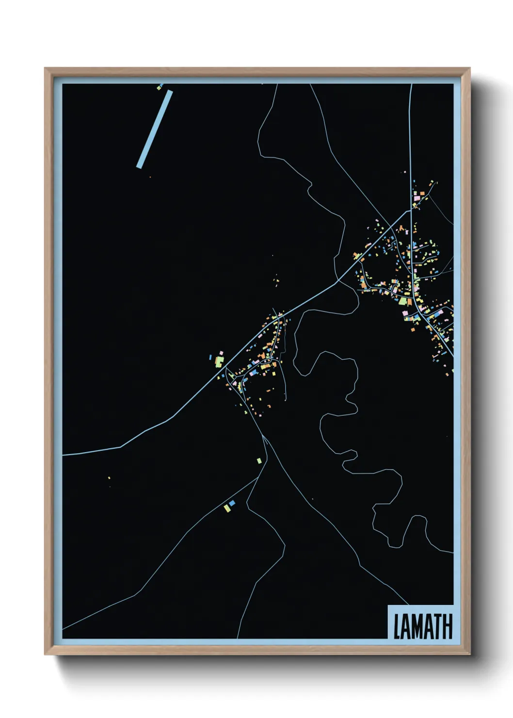 Une affiche de carte sur Lamath