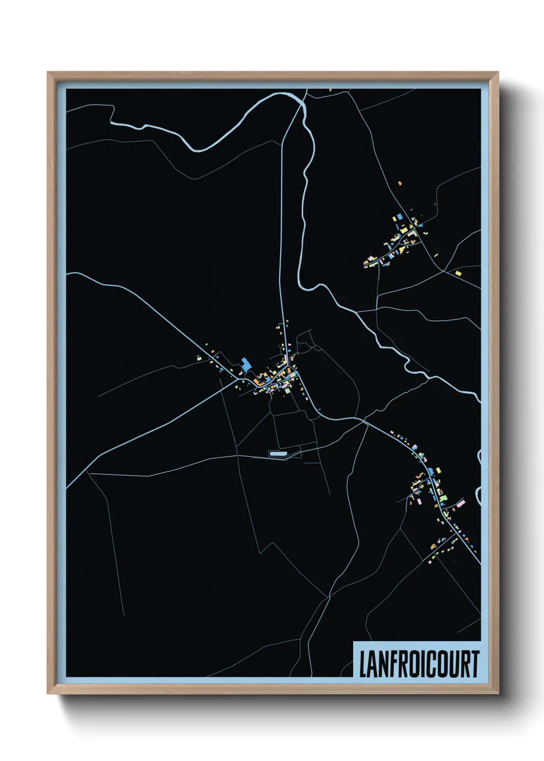 Une affiche de carte sur Lanfroicourt