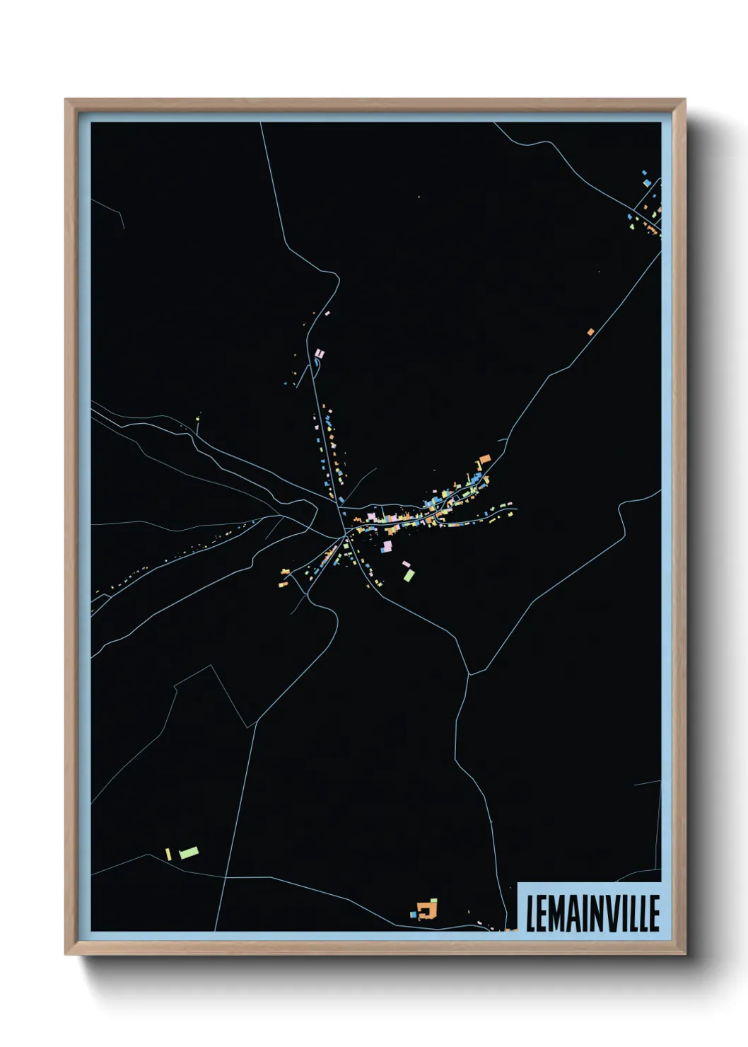 Une affiche de carte sur Lemainville