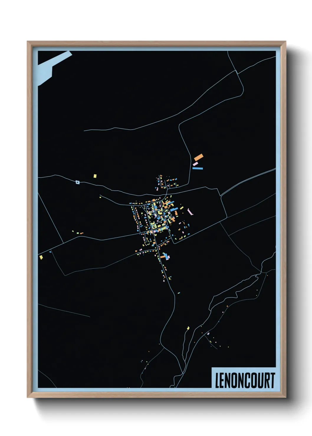 Une affiche de carte sur Lenoncourt