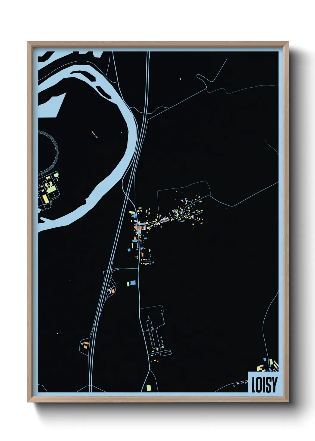 Une affiche de carte sur Loisy