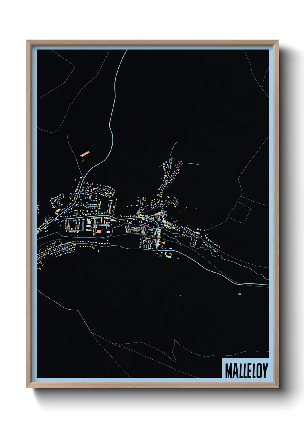 Une affiche de carte sur Malleloy