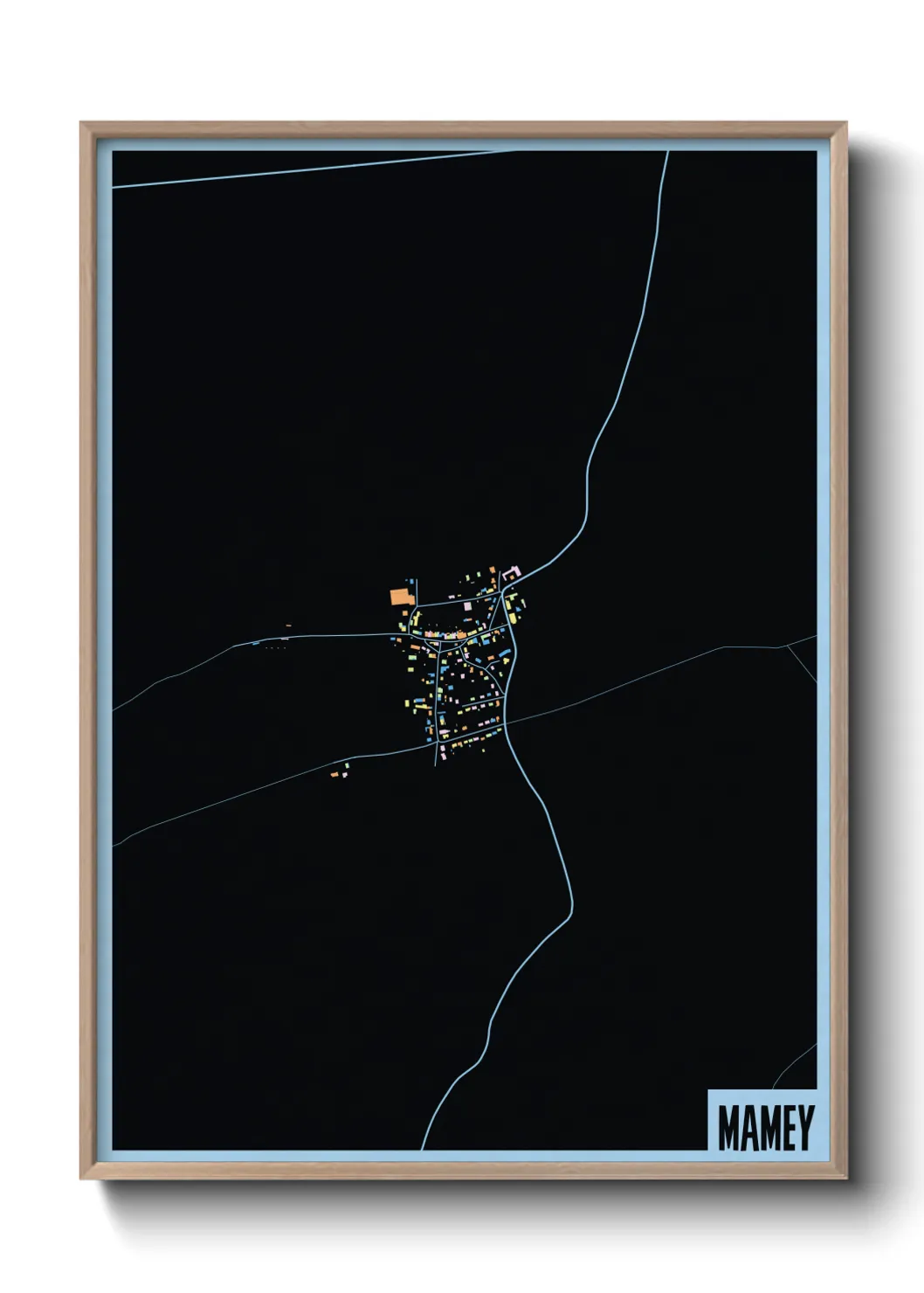 Une affiche de carte sur Mamey