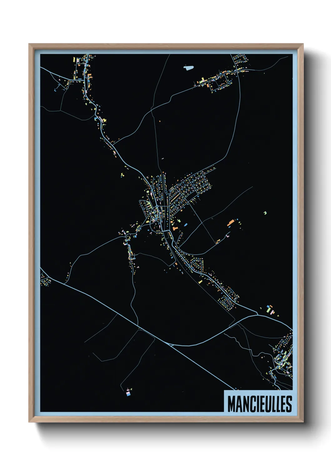 Une affiche de carte sur Mancieulles