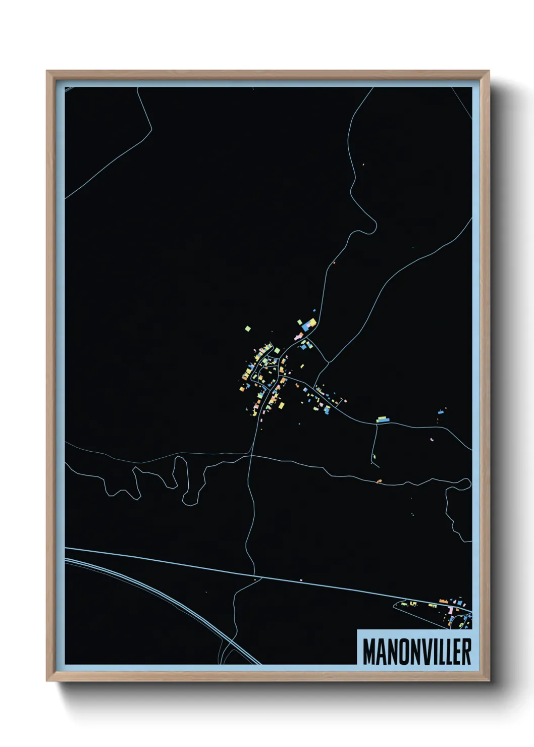 Une affiche de carte sur Manonviller