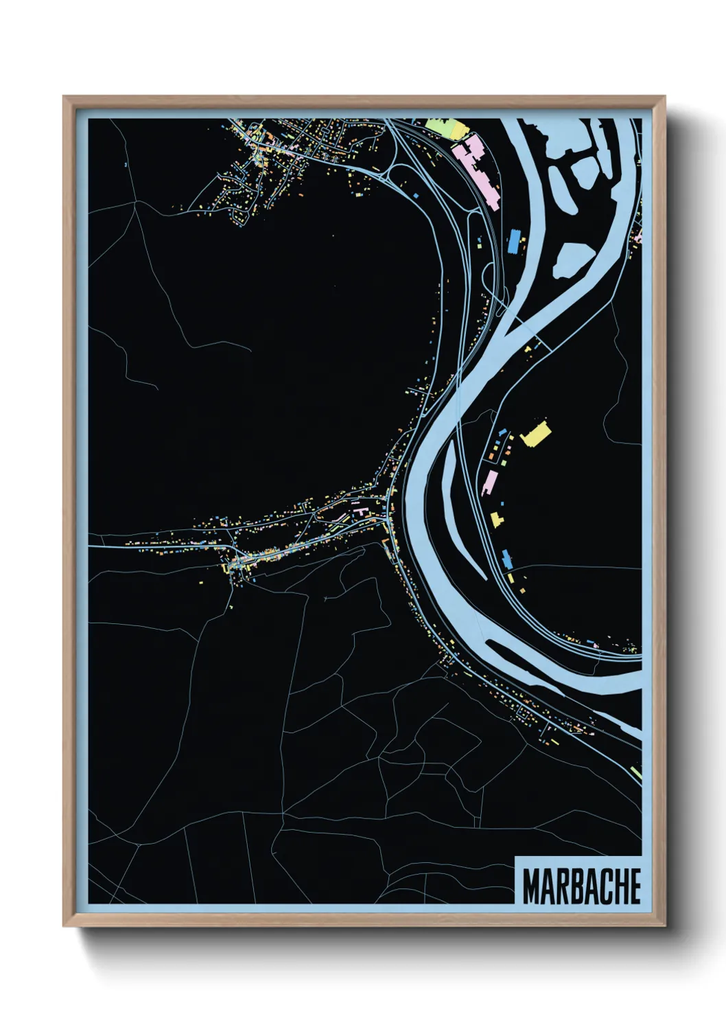 Une affiche de carte sur Marbache