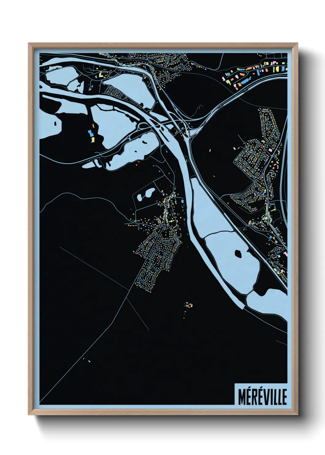 Une affiche de carte sur Méréville