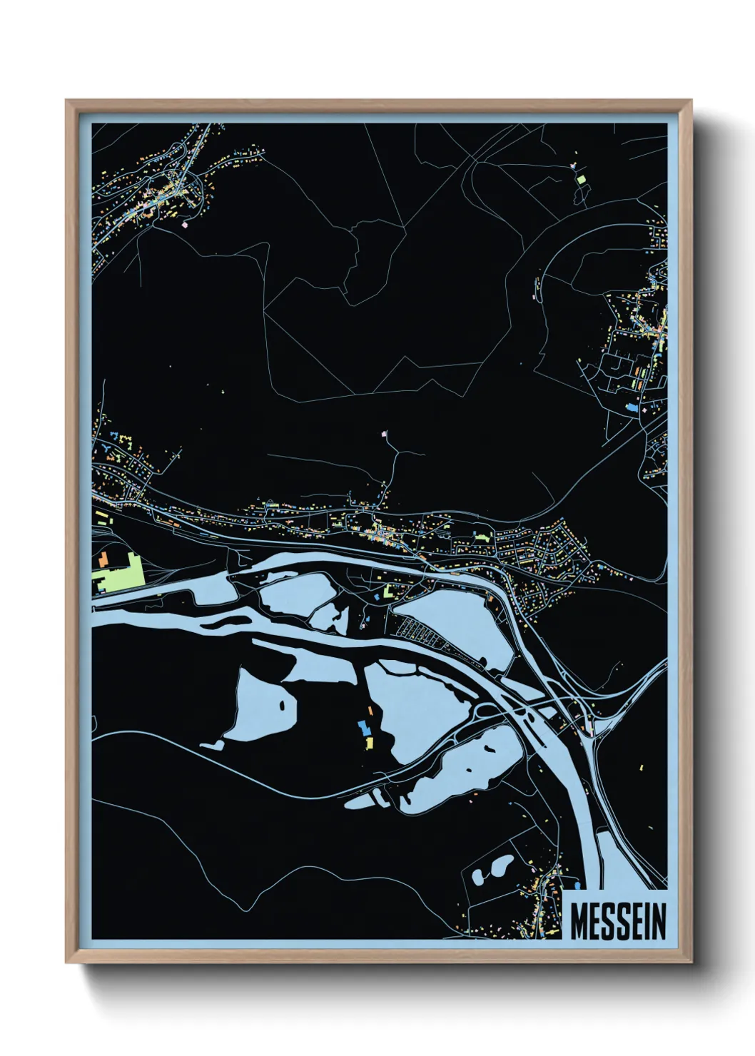 Une affiche de carte sur Messein