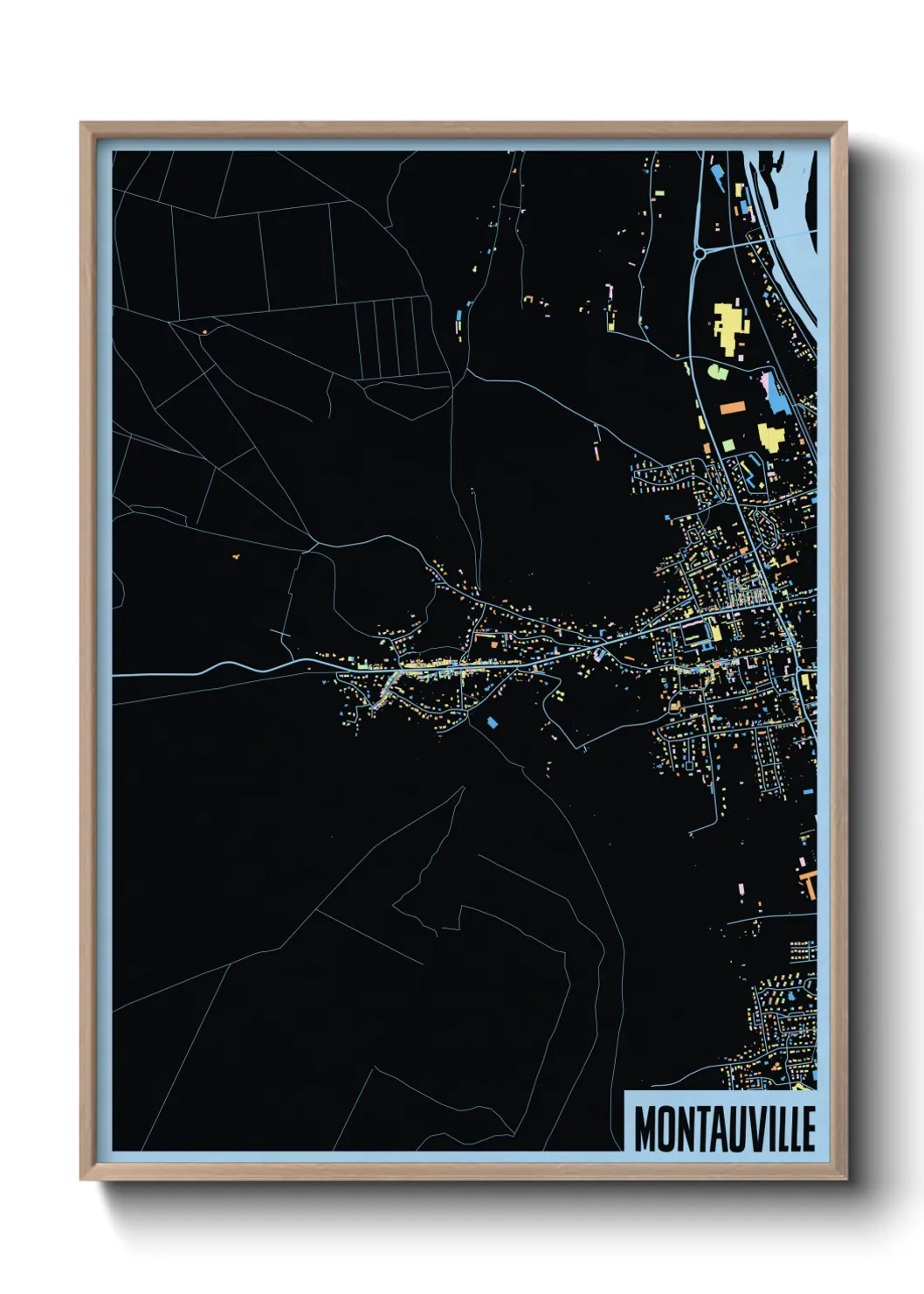 Une affiche de carte sur Montauville