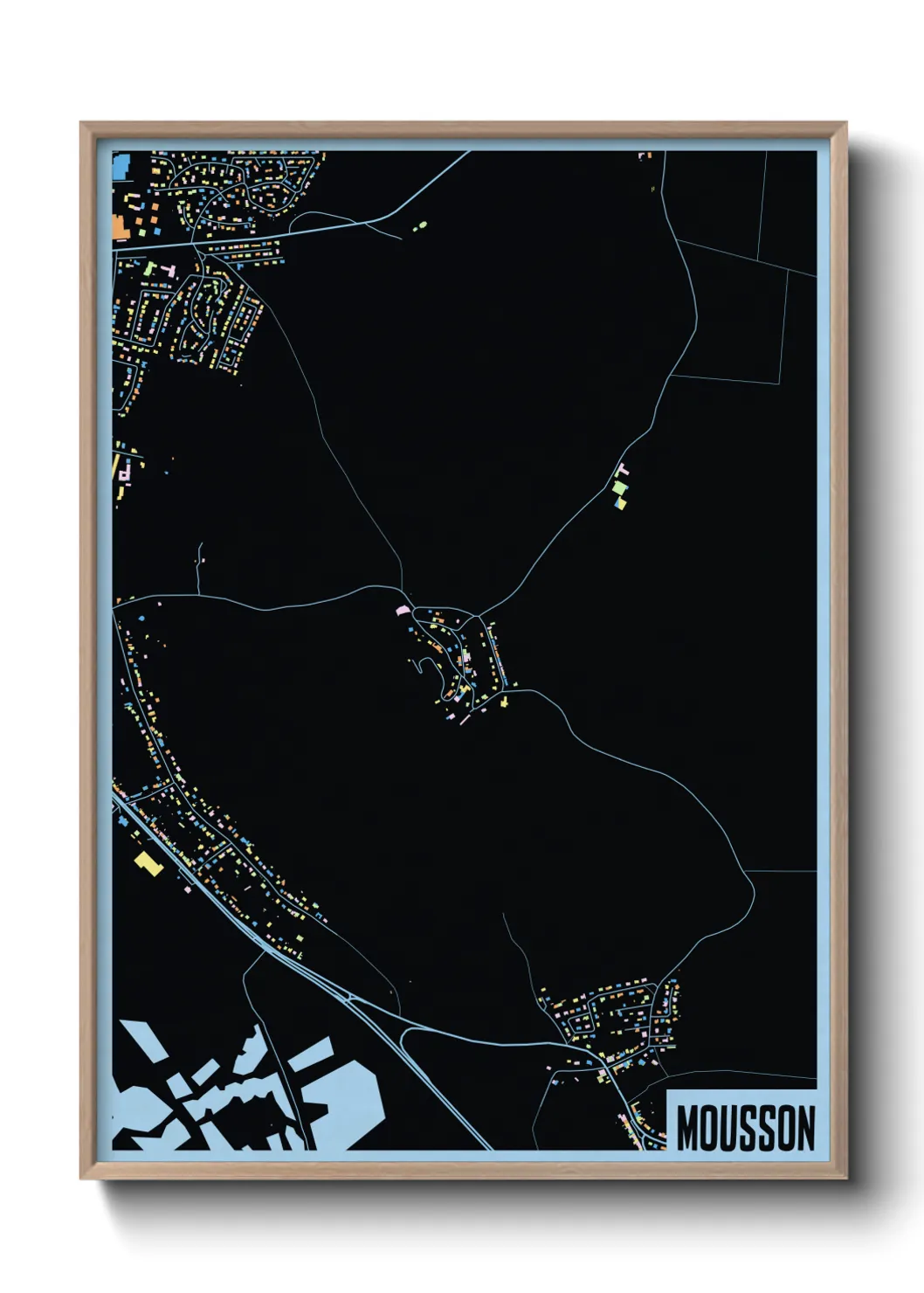 Une affiche de carte sur Mousson