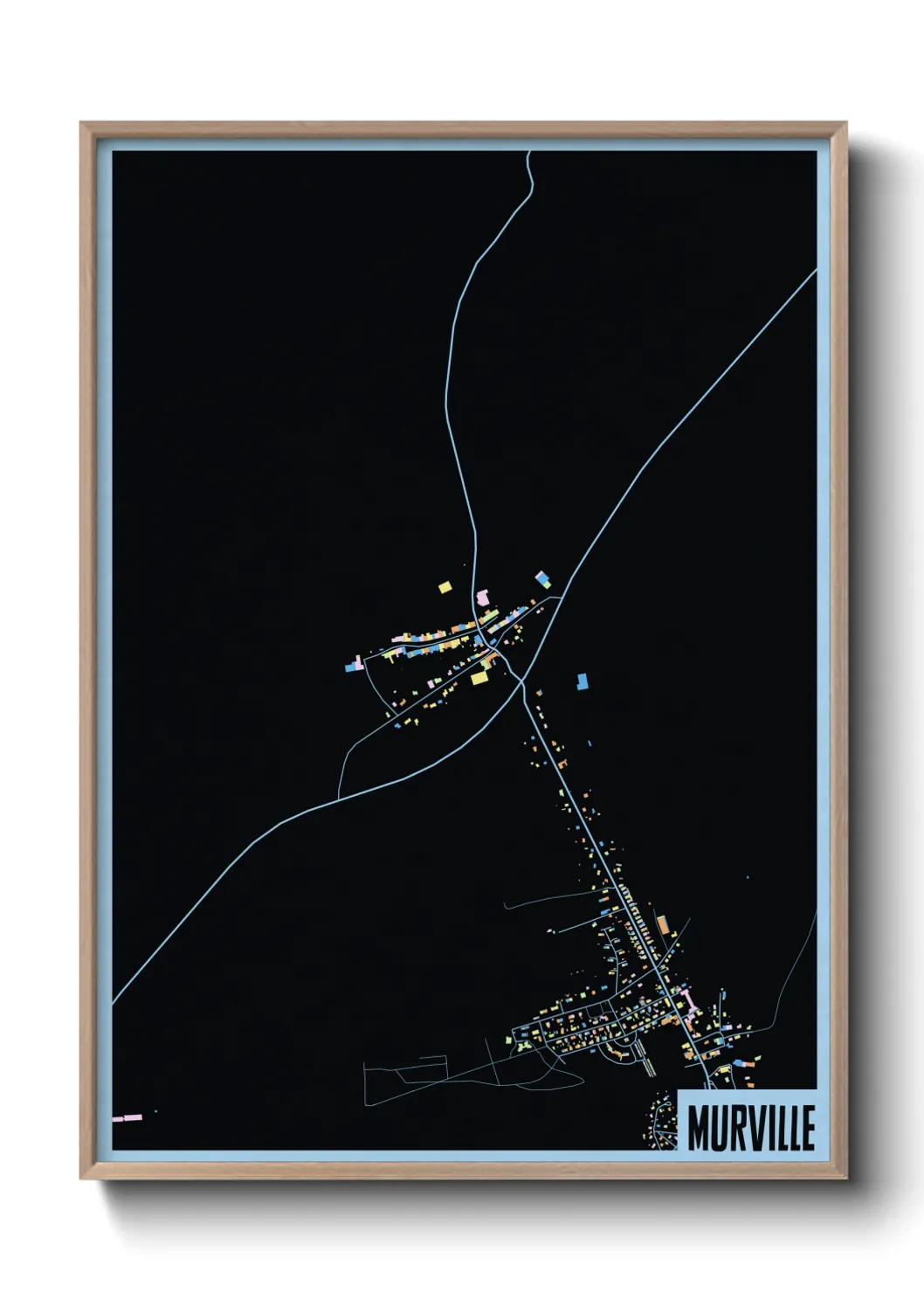 Une affiche de carte sur Murville