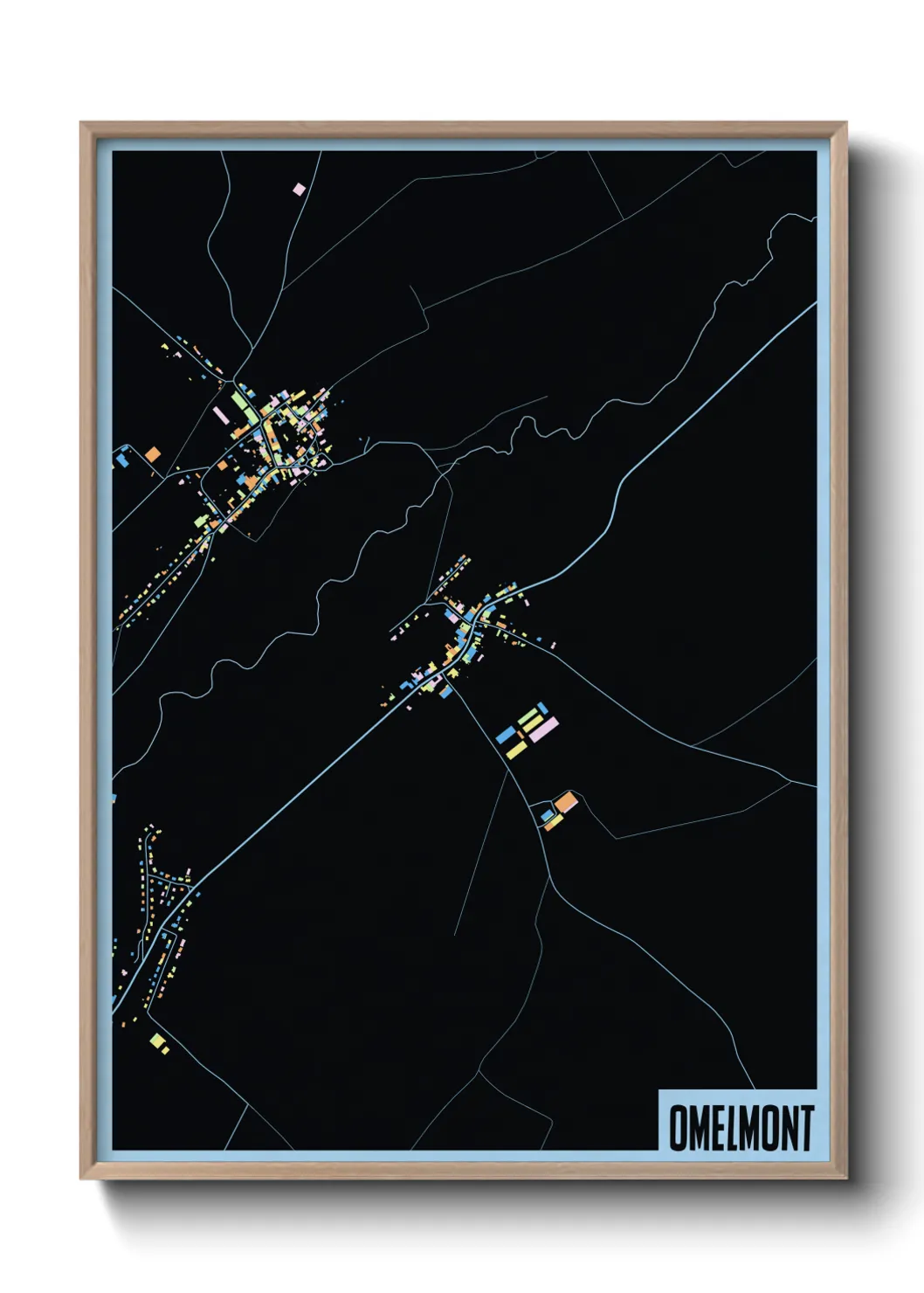 Une affiche de carte sur Omelmont