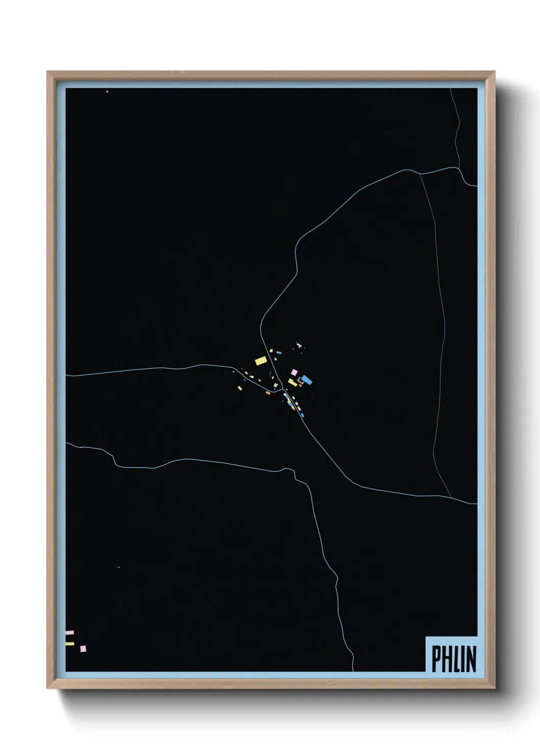 Une affiche de carte sur Phlin