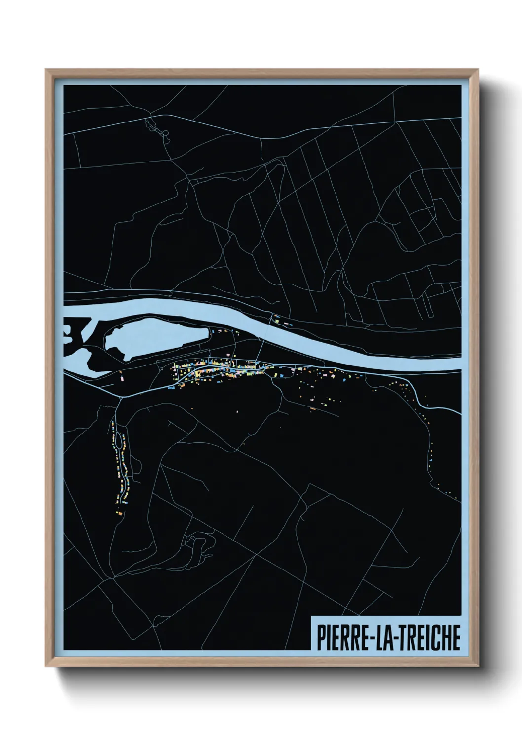 Une affiche de carte sur Pierre-la-Treiche