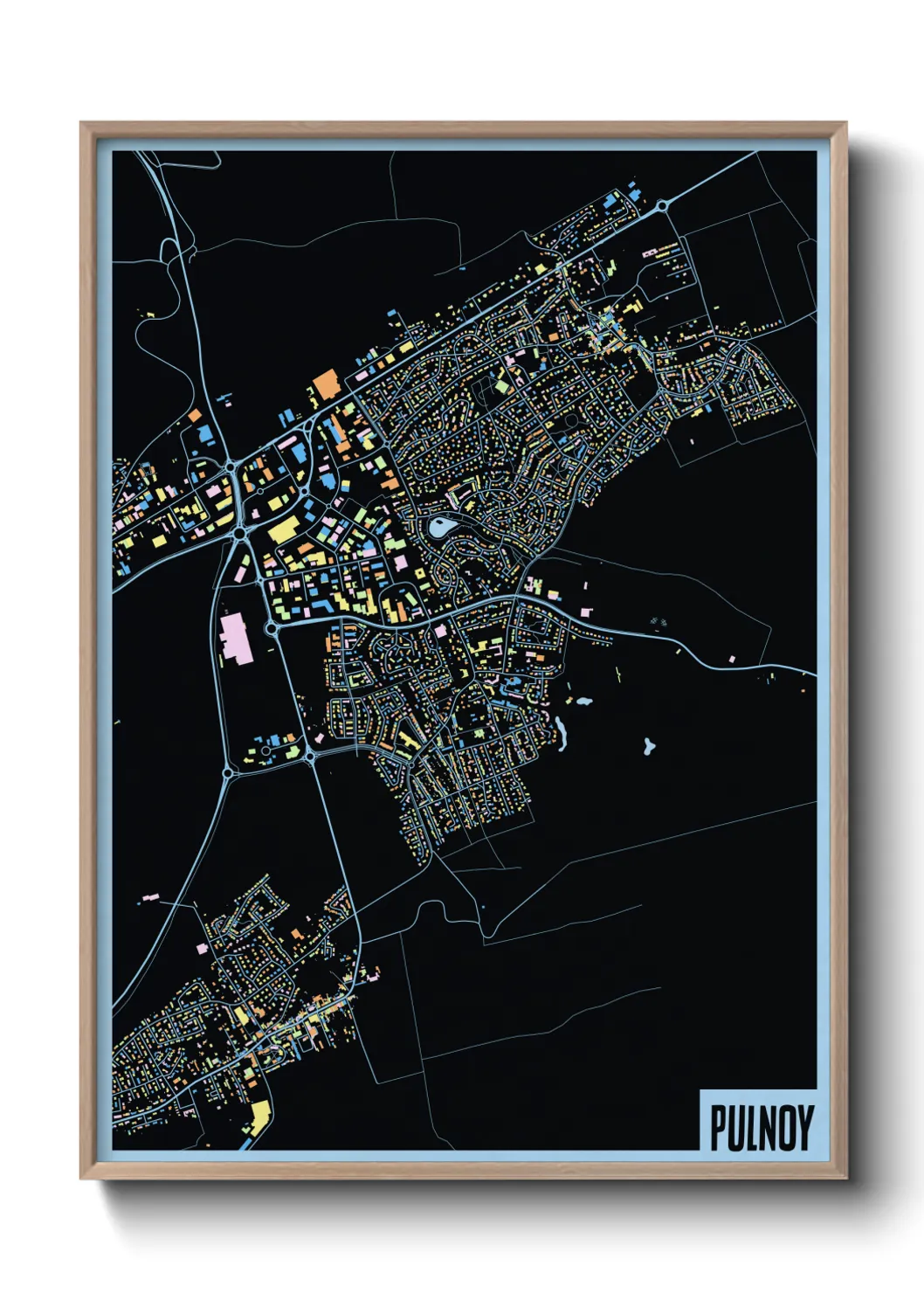 Une affiche de carte sur Pulnoy