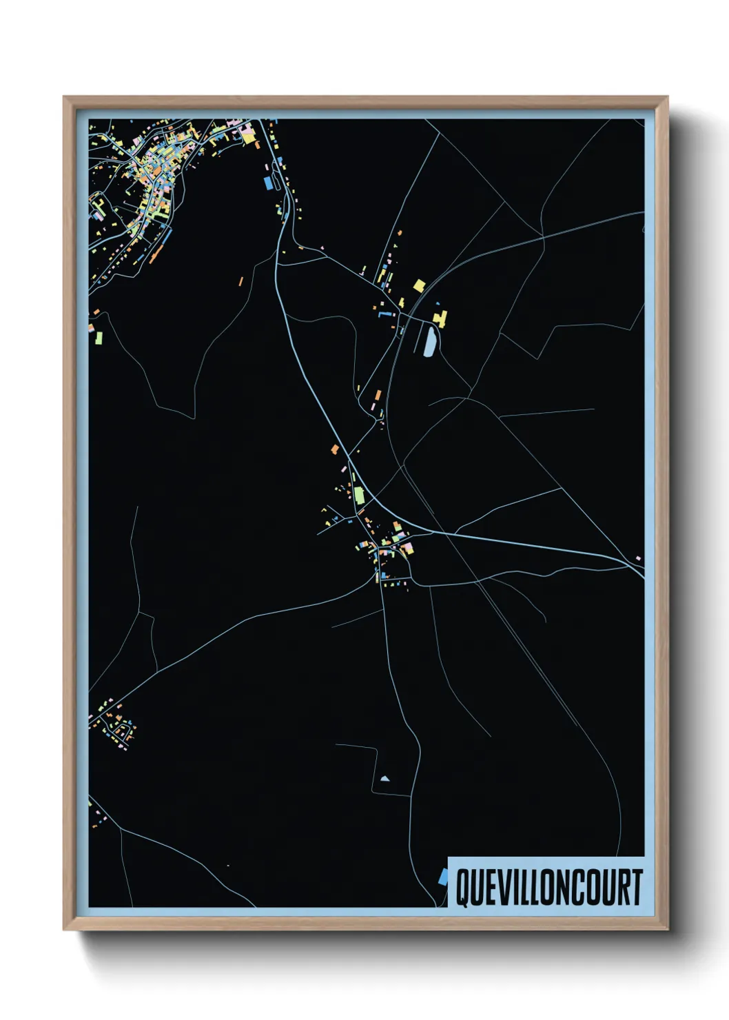 Une affiche de carte sur Quevilloncourt