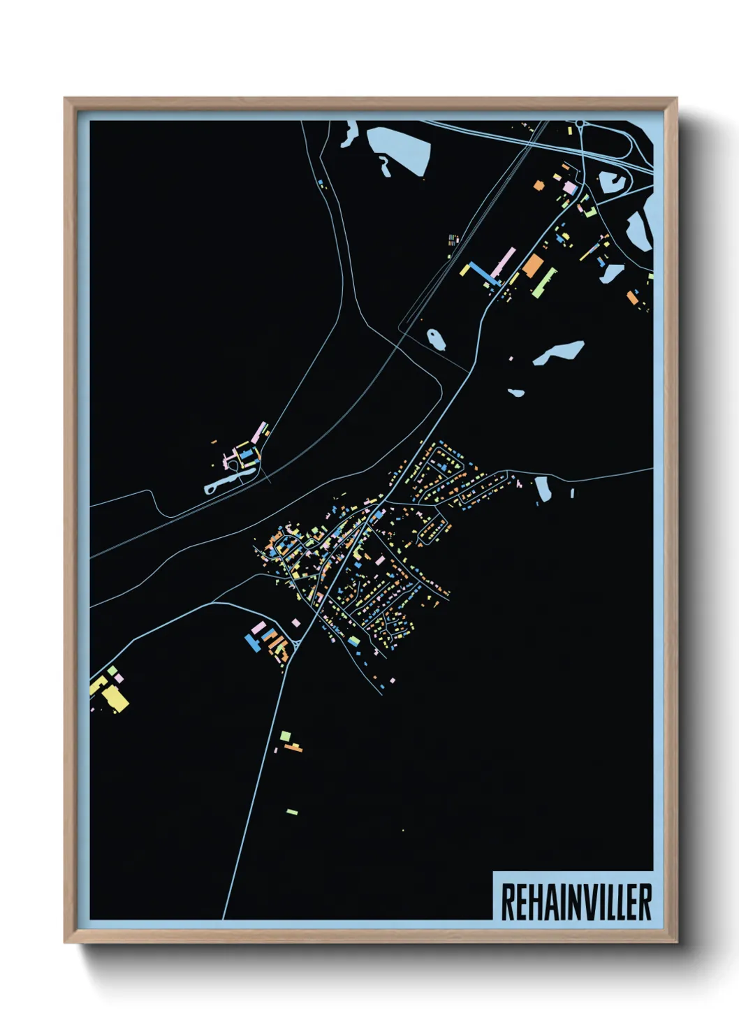 Une affiche de carte sur Rehainviller