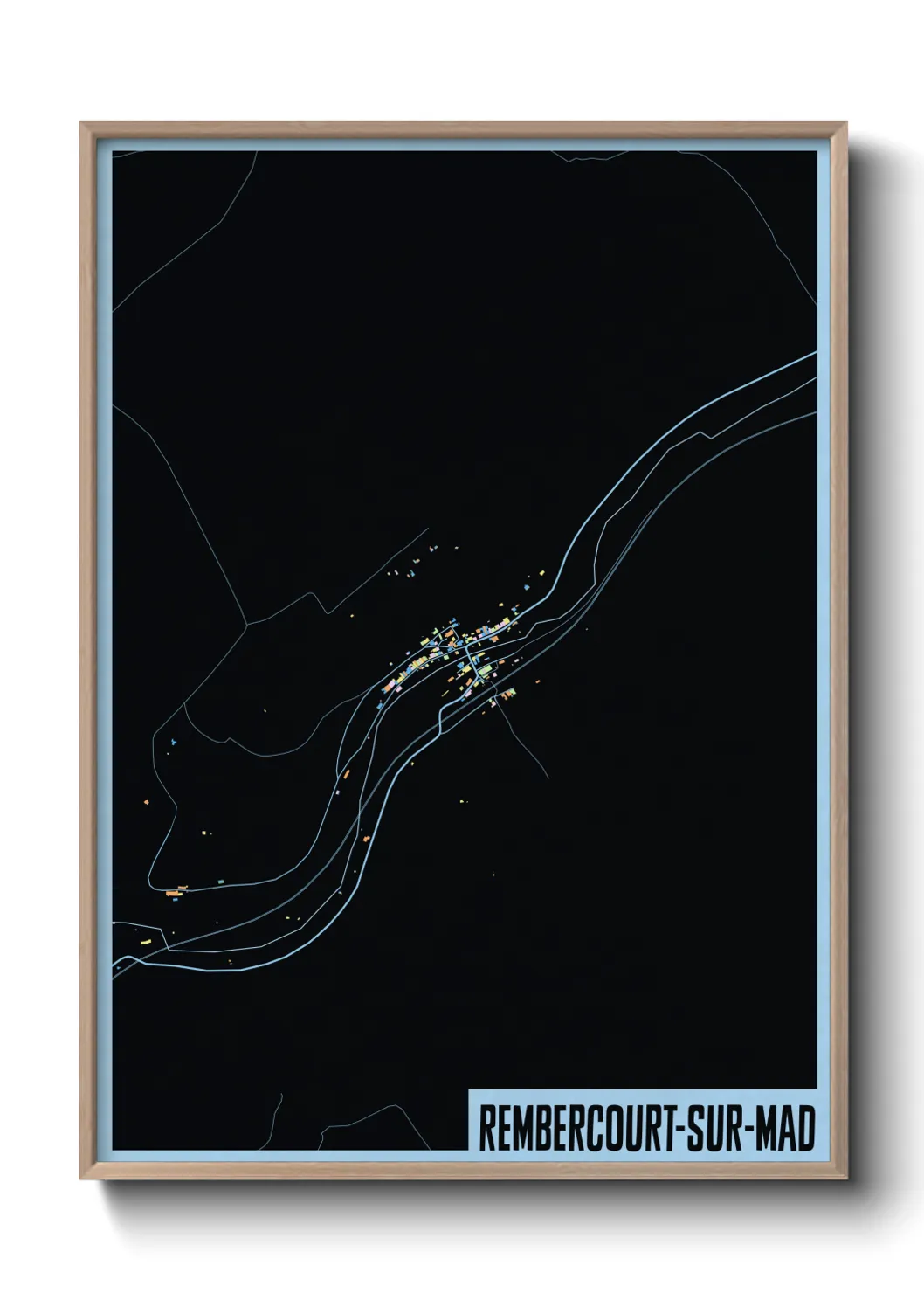 Une affiche de carte sur Rembercourt-sur-Mad